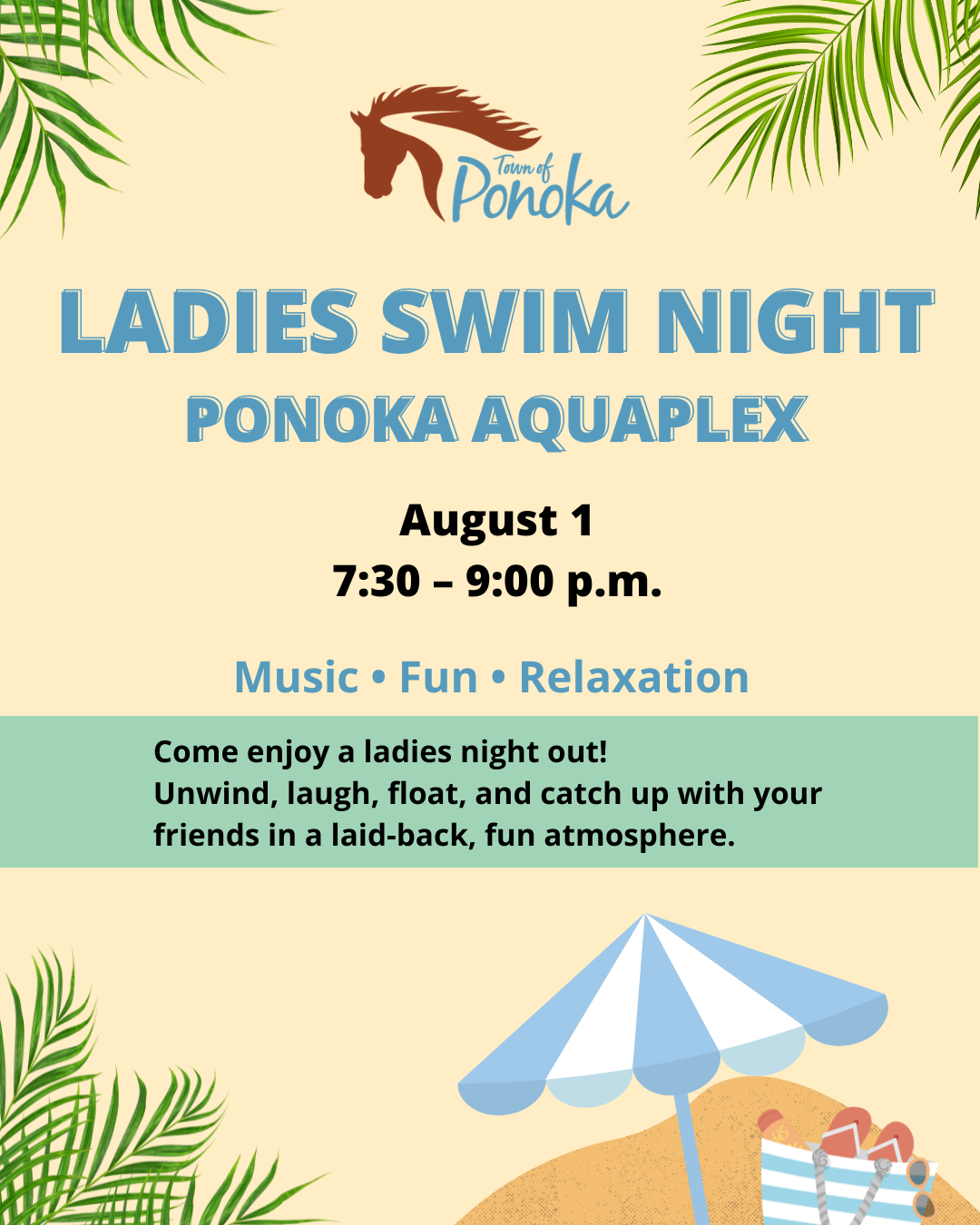 Ladies Swim Night Poster