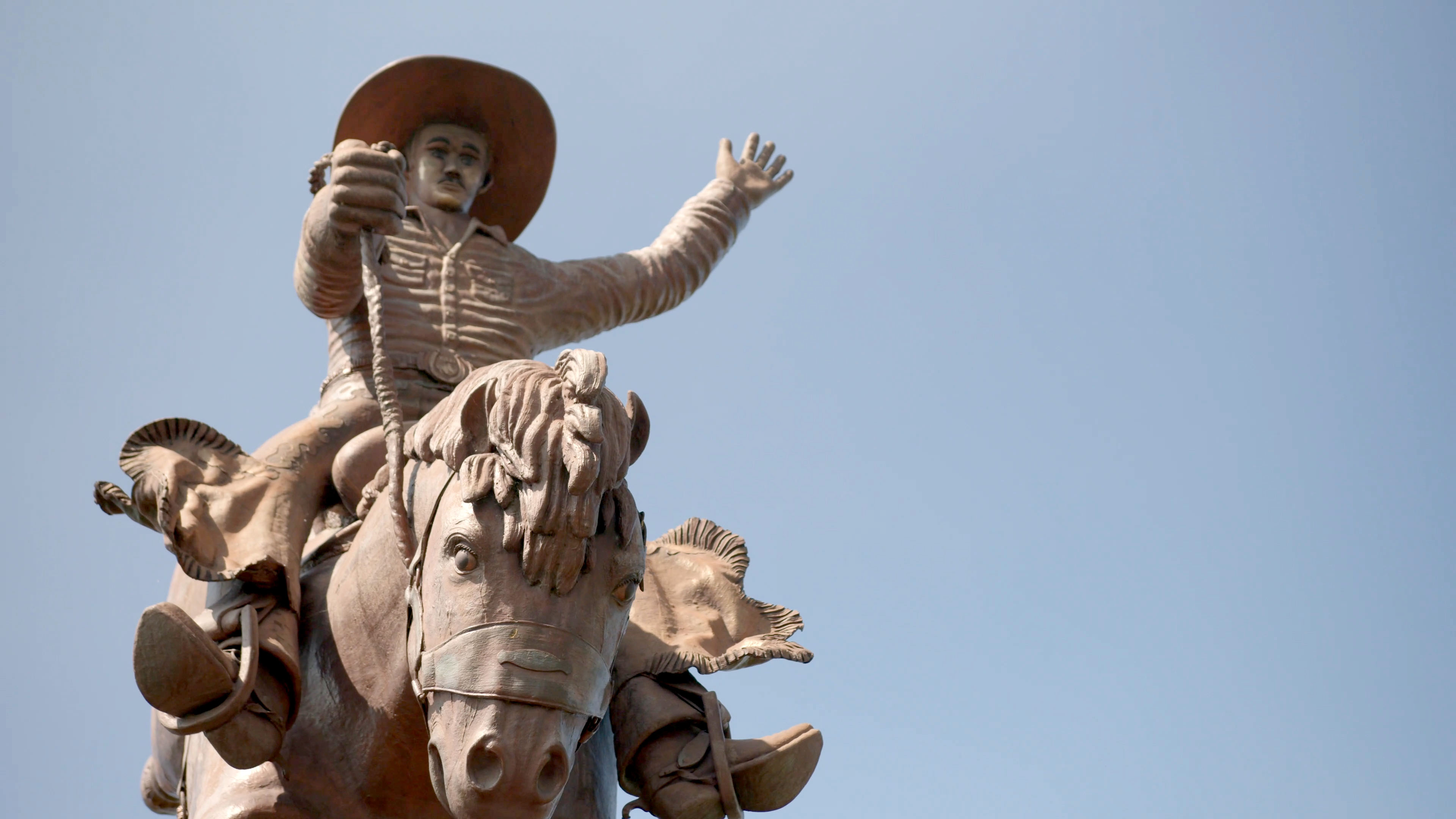 Up close view of The Legacy Statue
