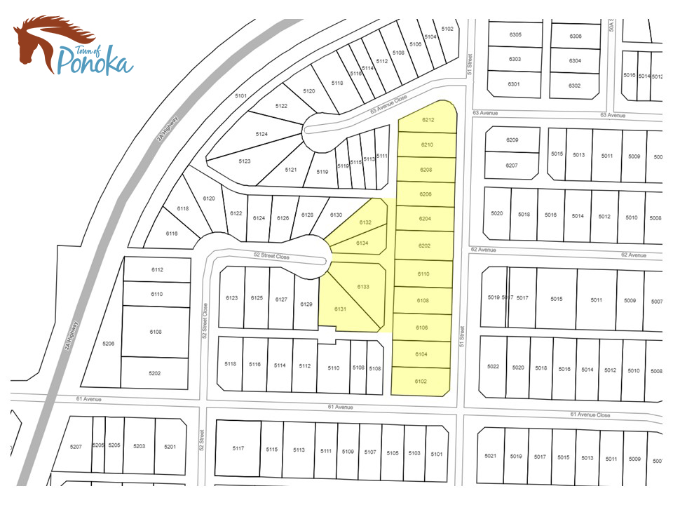 Map of affected properties.